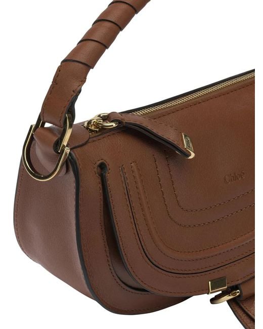 Chloé Brown Small "Marcie" Shoulder Bag
