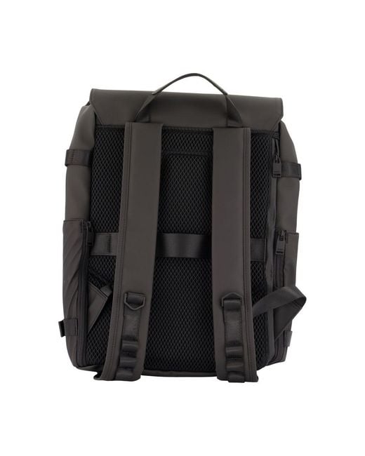 Rains Black Otg W3 Rucksack