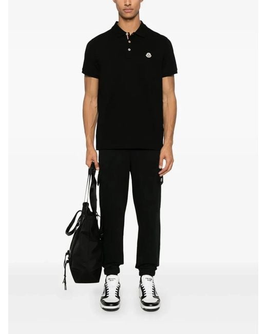 Moncler Black Ss Polo for men