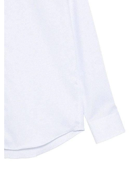 Boss White Cotton Shirt for men