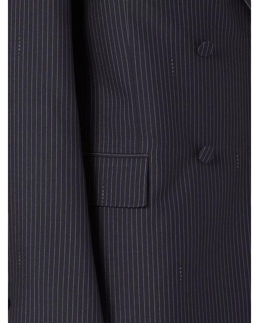 Fendi Black Double-Breasted Blazer
