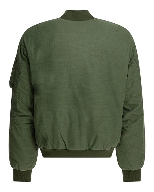 Nonnative Green "Trooper Puff" Bomber Jacket for men