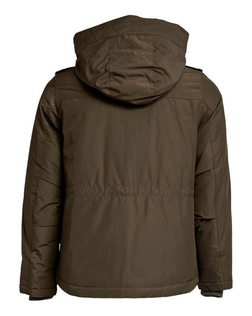 Woolrich Green Quilted Hooded Jacket