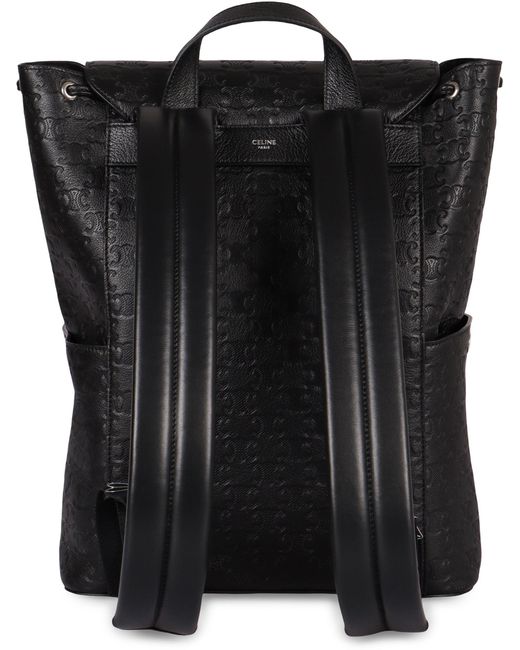 Céline Black Printed Leather Backpack for men