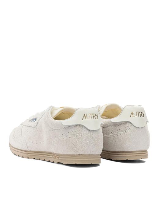 Autry White Cow Nylon Sneakers Slip-On for men