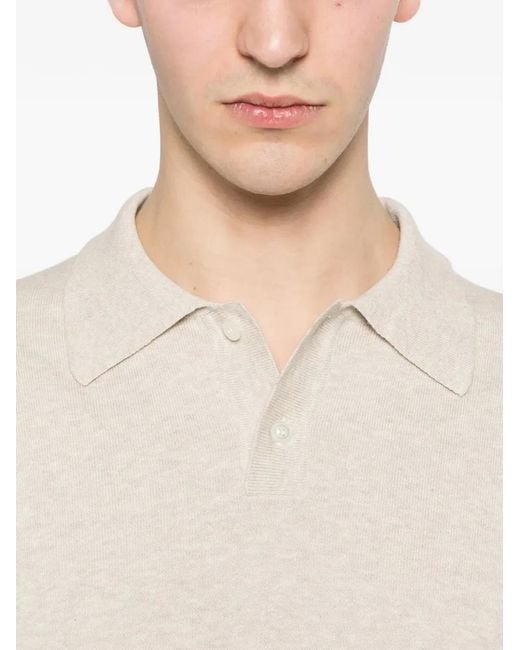 Woolrich White Knitted Polo for men