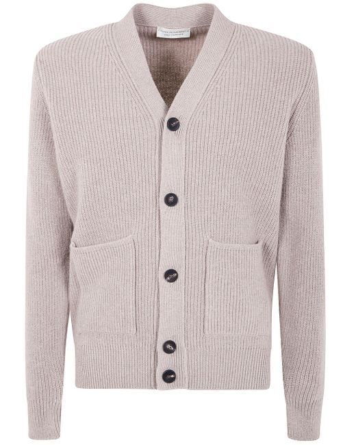 FILIPPO DE LAURENTIIS Pink Buttoned Cardigan for men