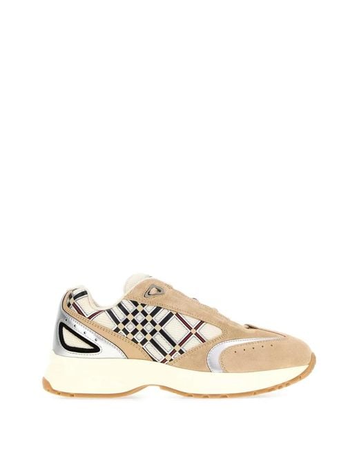 Burberry White Eclipse Runner Sneakers