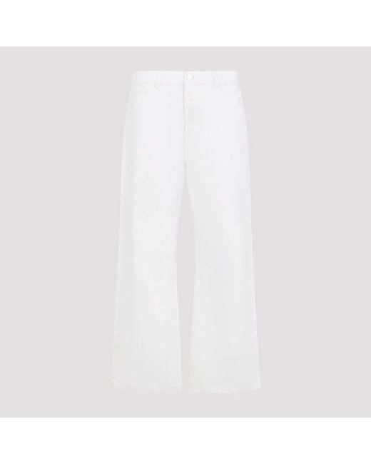 AMI White Large Fit Jeans for men
