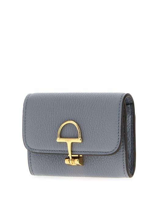 Gucci Gray Cerulean Leather Coin Purse