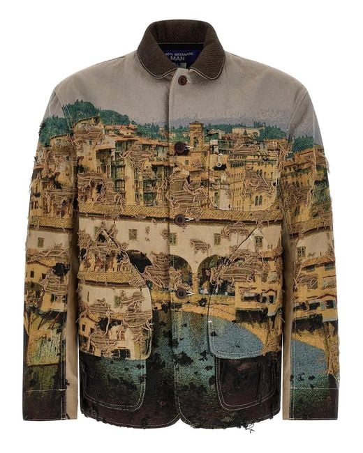 Junya Watanabe Multicolor Jacquard Square Jacket for men
