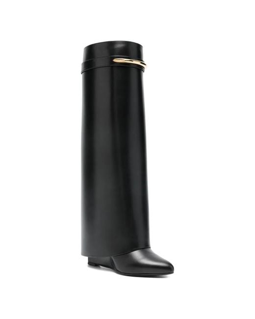 Givenchy Black Calf Boots Heel High