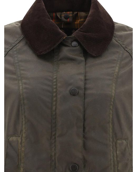 Barbour Gray "Beadnell" Waxed Jacket