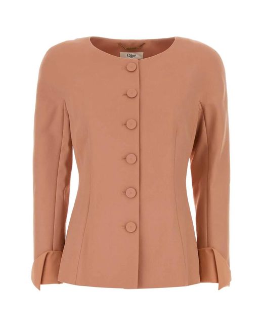 Chloé Brown Antiqued Wool Blazer