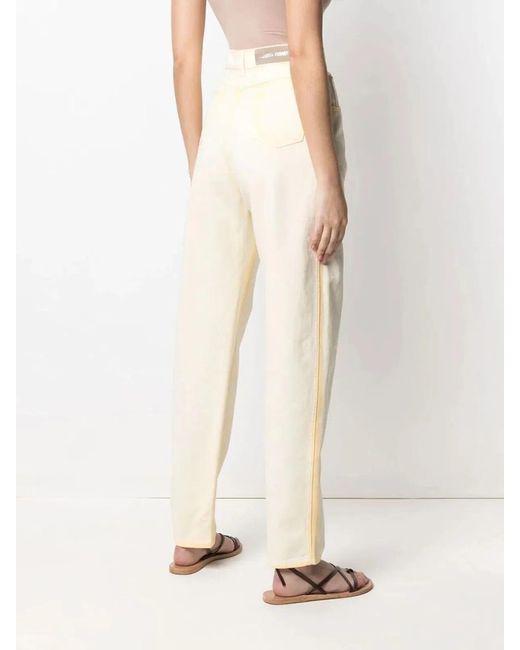 Alberta Ferretti Natural Pants