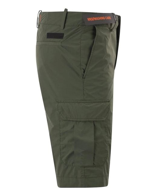 Rrd Green Stretch Technical Cargo Bermuda Shorts for men