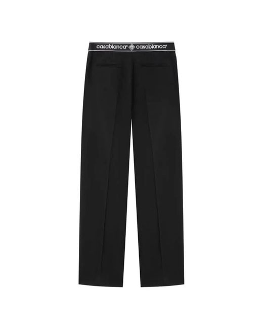 Casablanca Black Dress Pants With Logo On The Waistband