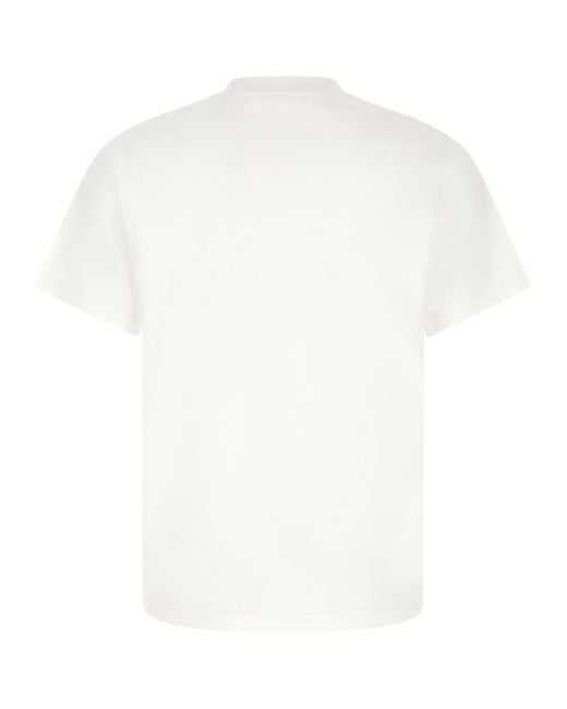 Moncler White Graphic Logo T-Shirt for men