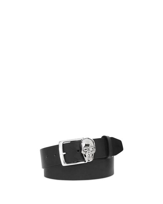 Philipp Plein White Nickel Calf Leather Belts for men