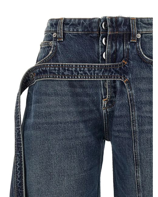 Jean Paul Gaultier Blue 'The Denim Strap' Jeans