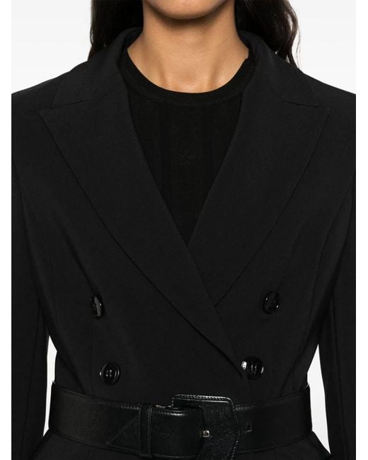 Elisabetta Franchi Black Double-Breasted Jacket