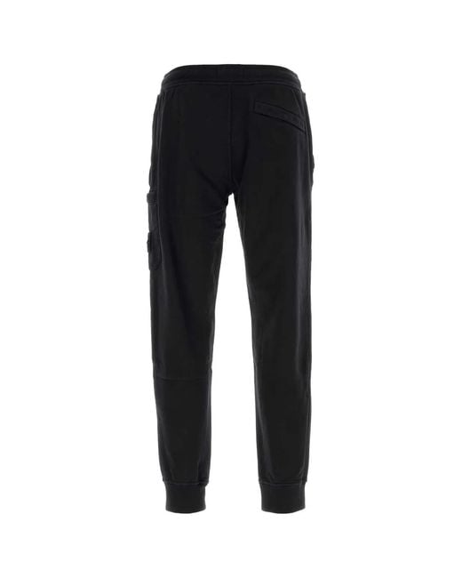 Stone Island Black Cotton joggers for men
