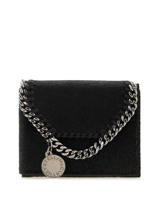 Stella McCartney Black Falabella Trifold Wa