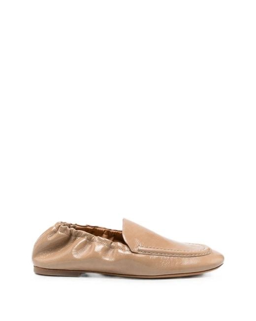 Odissi Natural Juno Leather Loafers