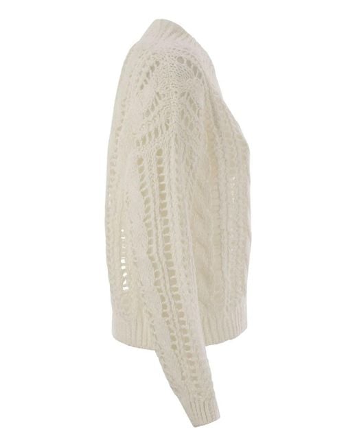 Brunello Cucinelli Natural Cable & Mesh Jute And Cotton Jersey