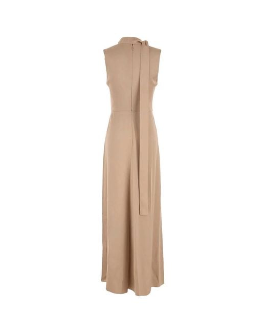Fendi White Satin Long Dress