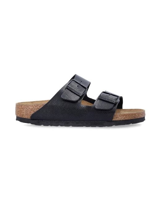 Birkenstock Blue Arizona Birko Lizard Print
