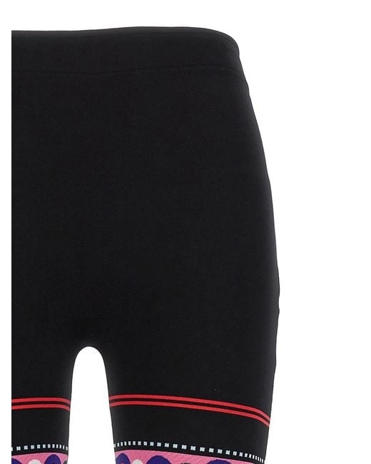 Emilio Pucci Black Jacquard Patterned Leggings