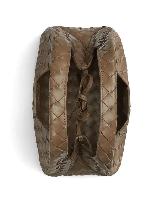 Bottega Veneta Brown Small Campana Intrecciato Shoulder Bag
