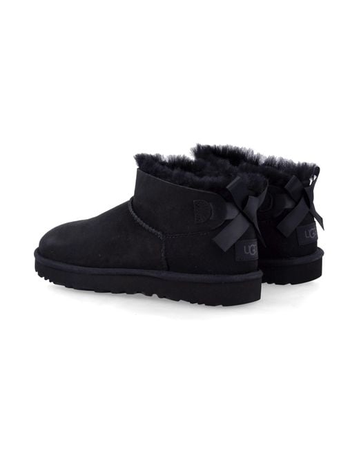 Ugg Black Ultra Mini Bailey Bow