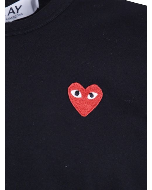 COMME DES GARÇONS PLAY Blue T-Shirt Emblem Knit