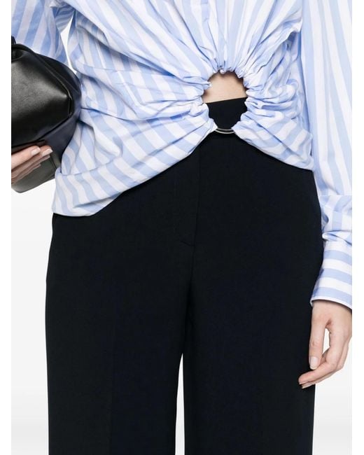 Via Masini 80 Blue Cady Trousers
