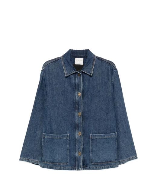 Forte_forte Blue Denim Workwear Jacket