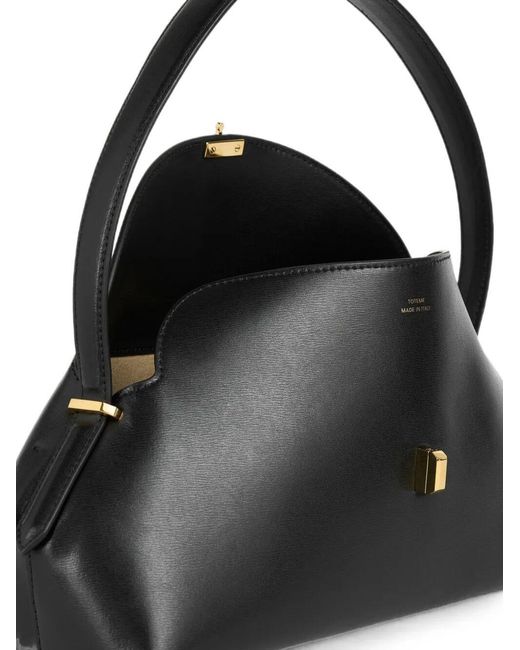 Totême Black T-Lock Shoulder Bag