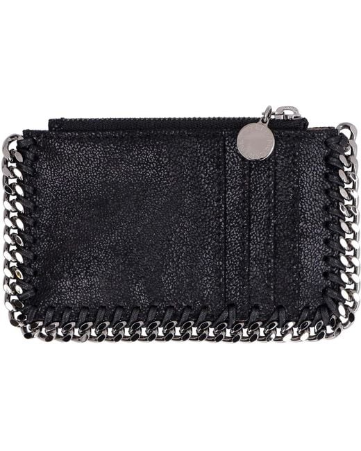 Stella McCartney Black Falabella Shaggy Deer Card Case