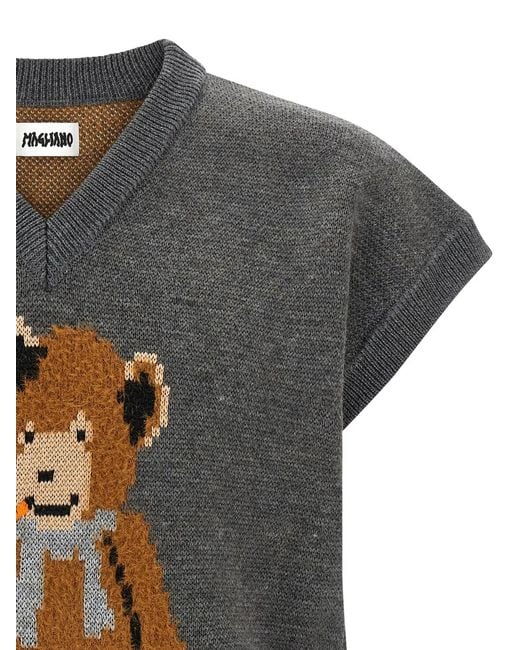 Magliano Black 'Teddy Bear' Vest for men