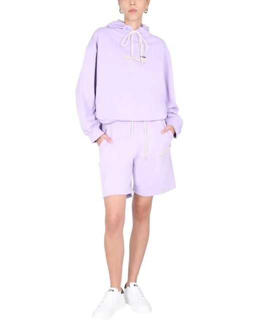 MSGM Pink Solid Shorts