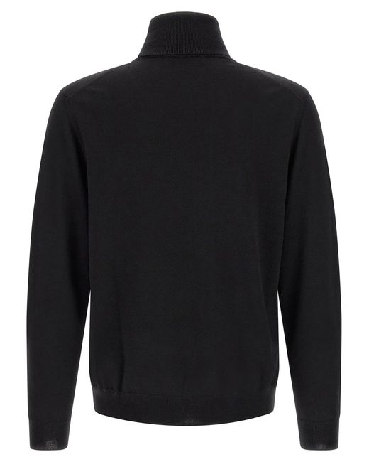 Zanone Black Turtle-Neck Sweater for men