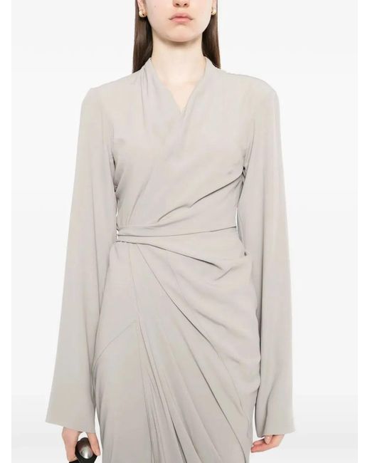 Rick Owens White "Wrap Gown" Dress
