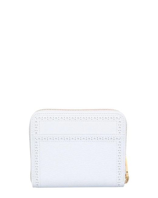Thom Browne White Zipped Wallet