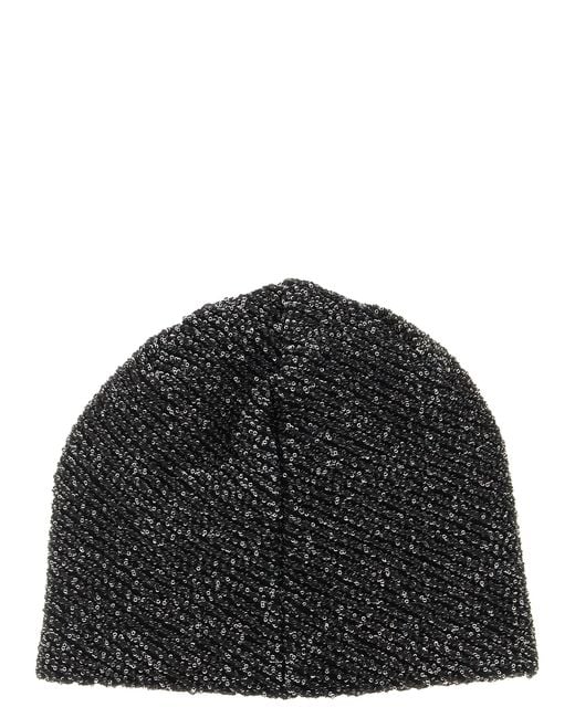 Maison Michel Black 'Jude' Beanie With Micro Sequins