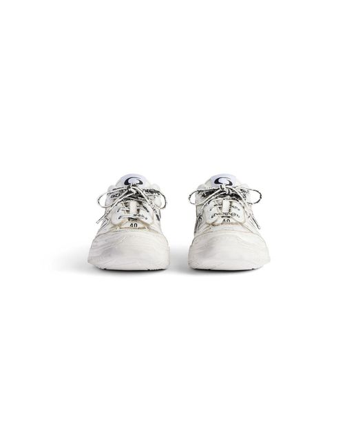 Balenciaga White Leather Upper Rubber Sole Shoes