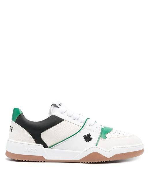 DSquared² White Low Top Leather Sneaker for men