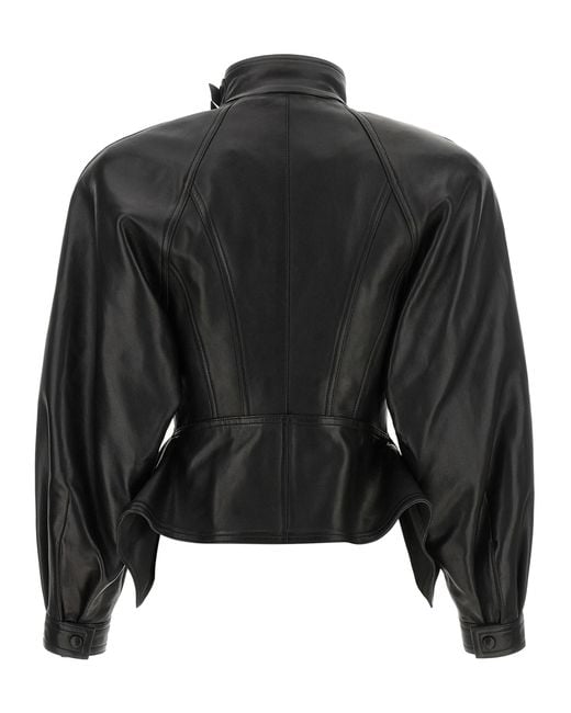 Balmain Black 'Iconica' Leather Jacket