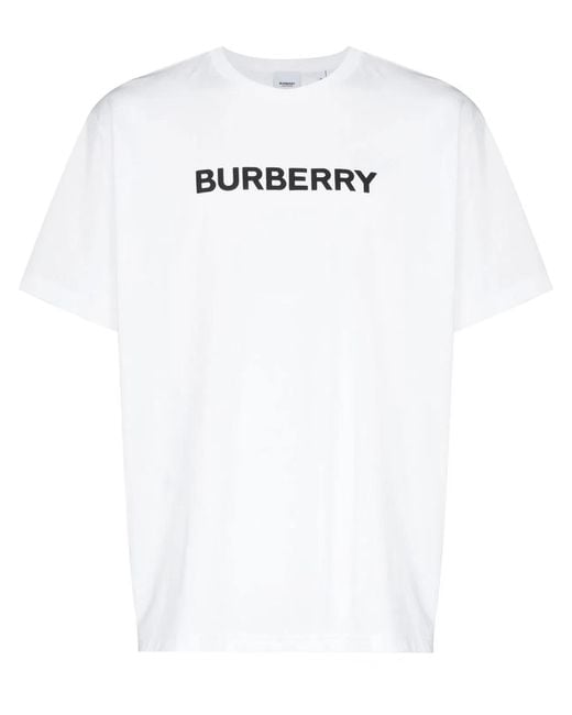 Burberry White Cotton Crew-Neck T-Shirt for men