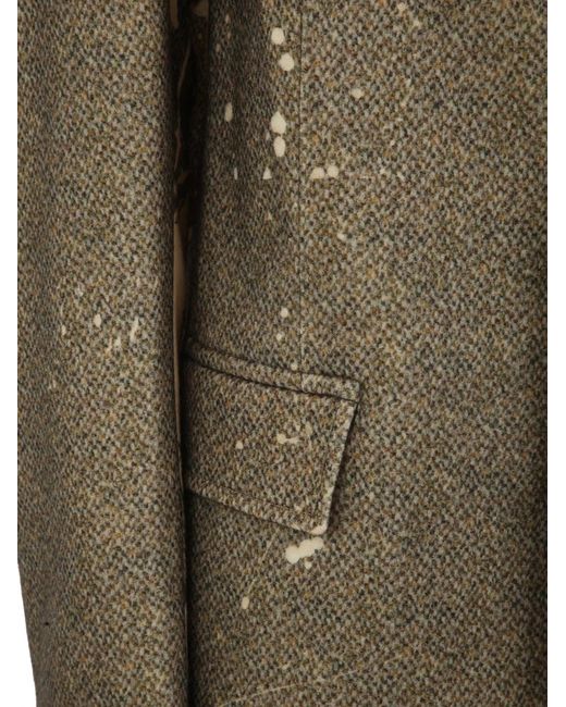 R13 Green Oversized Ragged Blazer